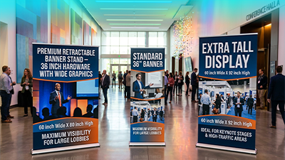 60 inch Premium Retractable Banner Stand