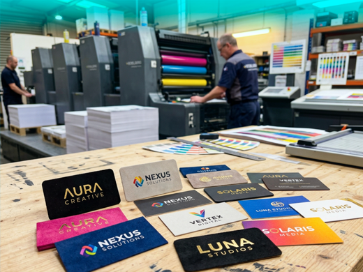 Suede Business Cards