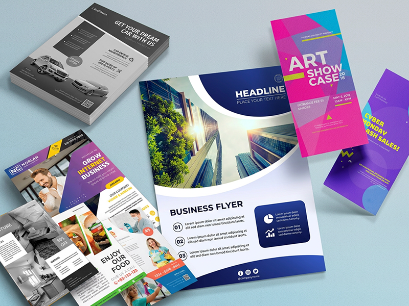 Flyers Color, B&W and Multiple Sizes